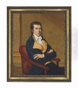 Portrait Of Henry Richard Vassall-fox, 3rd Baron Holland (1773-1840), Half-length, Seated In A Blue Coat And Yellow Waistcoat