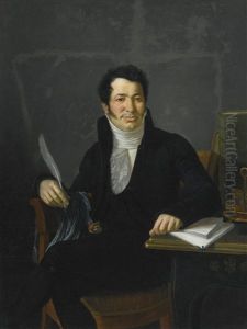 Portrait Of A Gentleman, Probably The Chevalier De Vernegues by Francois-Xavier Fabre