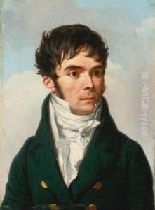 Portrait Of A Gentleman, Head And Shoulders, Wearing A Black Coat And White Shirt