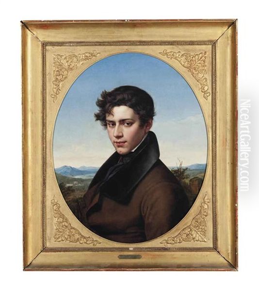 Portrait Of A Gentleman In A Lake Landscape - view 1