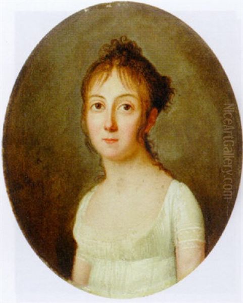 Portrait Of A Lady In A White Dress - view 1
