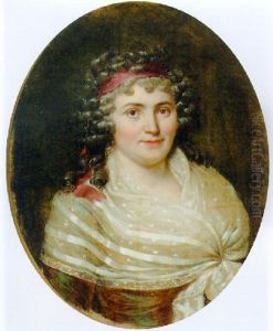 Portrait Of Jeanne Robertine, Marquise D'orvillier, Nee Rillet by Francois-Xavier Fabre