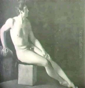 Sitzender Mannlicher Akt. by Francois-Xavier Fabre