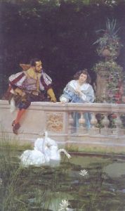 Escena Galante Con Cisnes