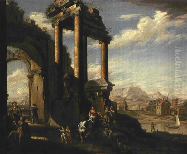 Capriccio Architettonico Con Figure - view 1