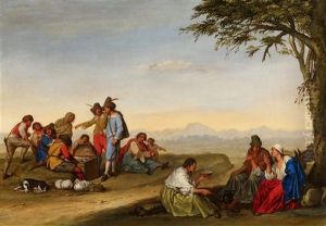 Landschaft Bei Neapel Mit Rauberbande