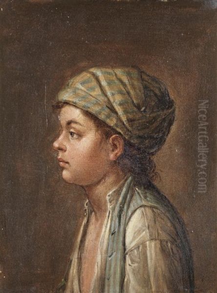 Portrait Of A Peasant Boy In Profile; And Portrait Of A Peasant Boy (2) - view 1