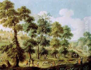Ein Hunderennen Vor Der Koniglichen Residenz Caserta Bei Neapel