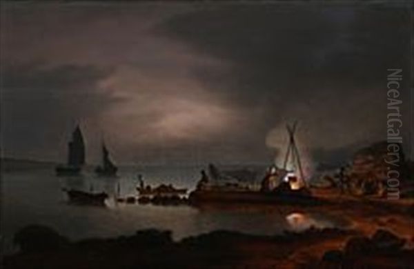 Sailors Resting Near The Bonfire - view 1