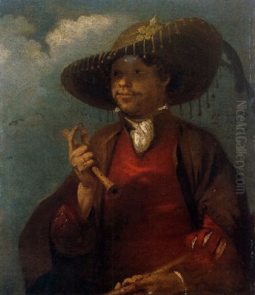 A Shepherd With A Flute And A Ring (self Portrait?) - view 1