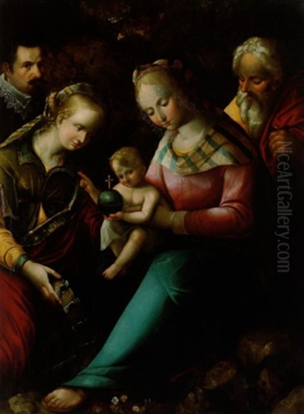 Die Heilige Familie Mit Der Heiligen Katharina Und Einem Adeligen Stifter - view 1