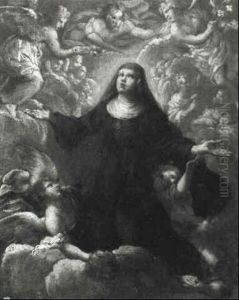 Benedictine Nun Born Aloft By Angels Benedictine Nun Born Aloft By Angels