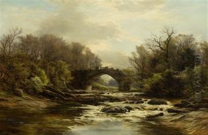 On The River Almond by James Faed the Younger