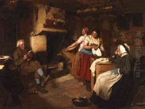 A Family In An Interior by John Faed