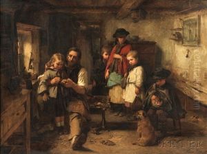 Baith Faither And Mither by Thomas Faed
