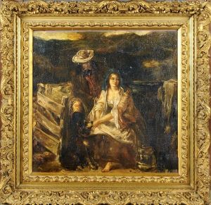 Esquisse Pour Les Fiances (sketch) by Thomas Faed