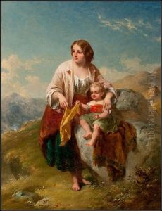 Mother And Child by Thomas Faed
