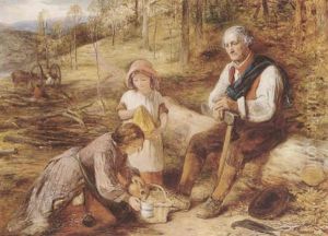 The Woodcutter's Children by Thomas Faed