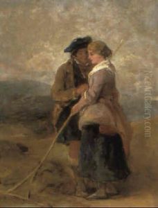 A Highland Courtship by Thomas Faed