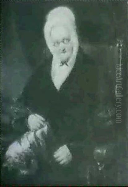 Memories (elderly Woman In Bonnet Knitting In An Interior) - view 1
