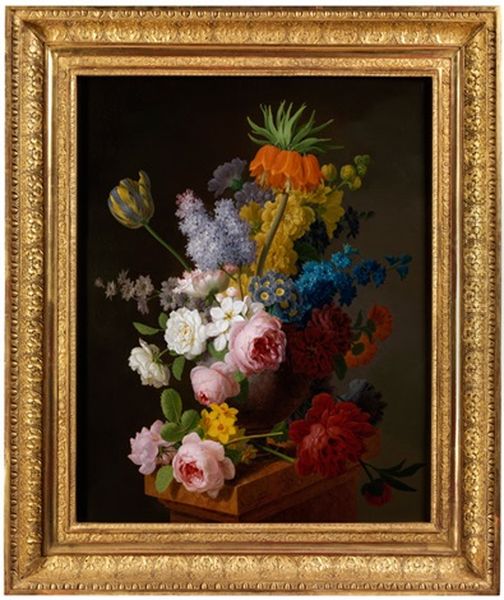 Stilleben Mit Rosen, Flieder, Tulpen, Konigskerze Und Anderen Sommerblumen - view 1