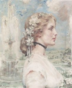 Young Lady In A Garden