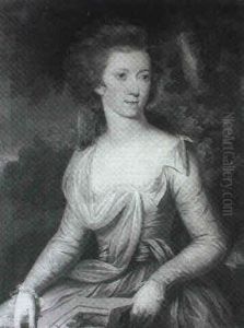 Portrait Of A Young Girl Said To Be Mrs Cliffe, Wife Of     Major John Cliffe, Governor Of Carlisle, Three-quarter by Robert Fagan