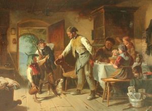 Dinner Time Interruption by Ferdinand Fagerlin