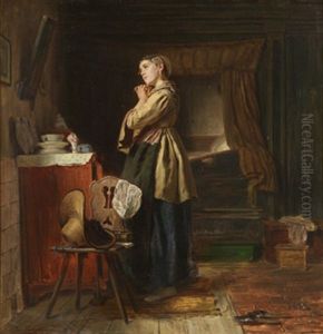 Flicka Framfor Spegeln
