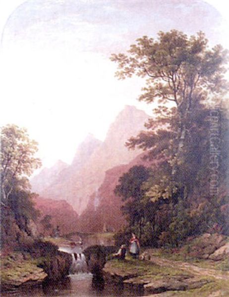 Figures In A River Valley - view 1