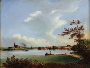 Sjolandskap by Carl Johan Fahlcrantz