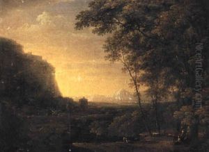 Italienskt Landskap by Carl Johan Fahlcrantz