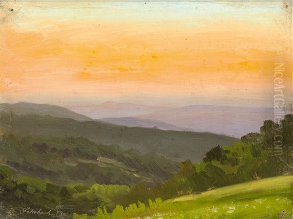 Hilly Landscape (oil Sketch) - view 1
