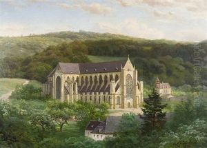View On The Altenberger Cathedral by Carl Ludwig Fahrbach