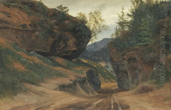 Weg Zwischen Felsen Ins Tal - view 1
