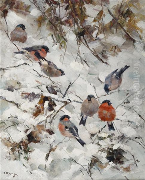 Vogel In Winterlandschaft - view 1