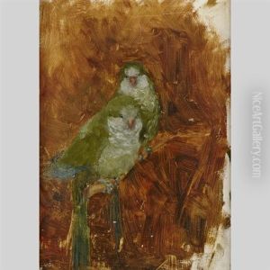 Parrots On A Branch by Carl Fahringer
