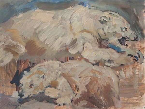 Two Polar Bears - view 1