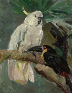 Kakadu Und Tukan by Carl Fahringer