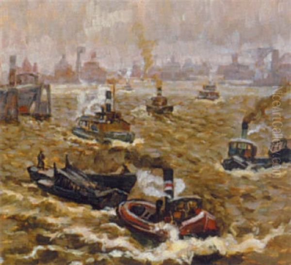 Dampschiffe Im Hafen - view 1