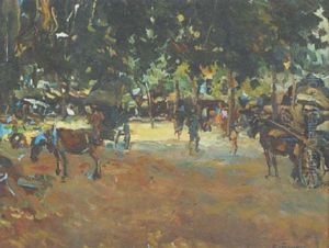 Markttreiben by Carl Fahringer