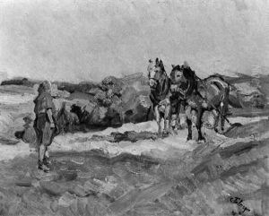 Bei Der Feldarbeit by Carl Fahringer