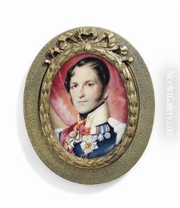 Leopold I (1790-1865), King Of The Belgians, In The Uniform Of A Colonel In The Belgian Cuirassiers, Wearing The Red Sash And Breast-star Of The Belgian Order Of Leopold by Guglielmo Faija