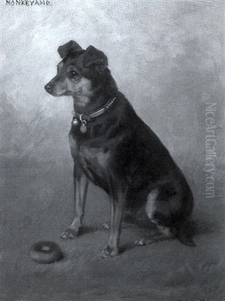 "monkeyano," Manchester Terrier - view 1