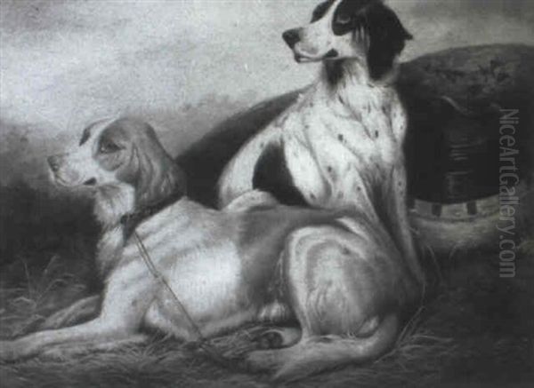 Two English Setters On A Moor - view 1