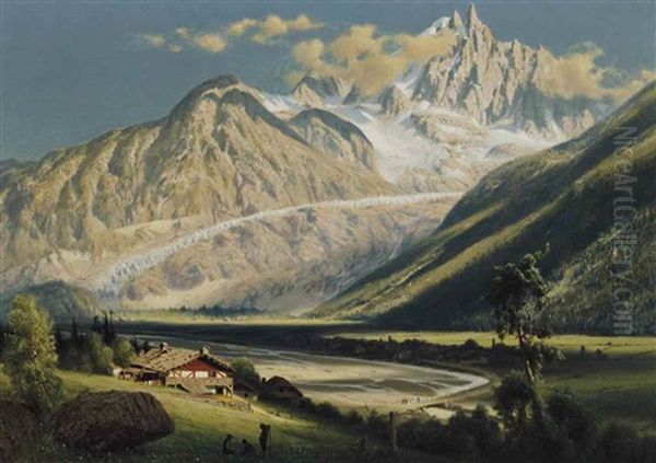 Alpine Landscape With River - view 1