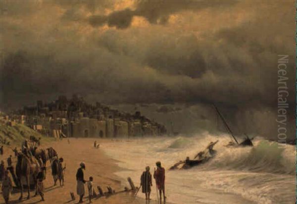 The Beach At Jaffa, Syria - view 1