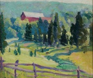 Landscape With Barn by Eunice Fais