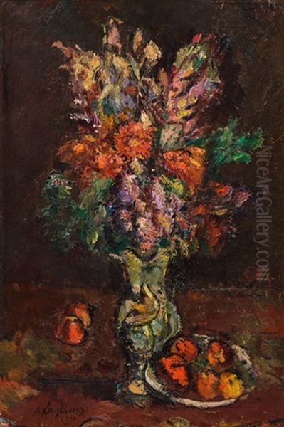 Flower Still Life - Flowers And Apples - view 1