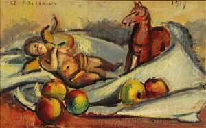 Stillleben Mit Apfeln by Anton Faistauer